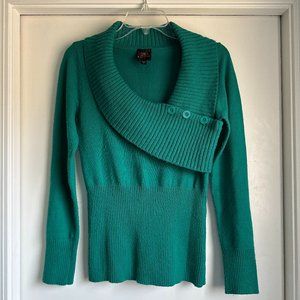 2B Bebe Teal Sweater with cute button detail - size Med